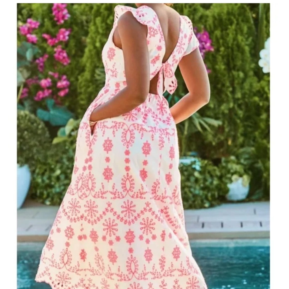 Lilly Pulitzer Pink and Cream Floral Dress